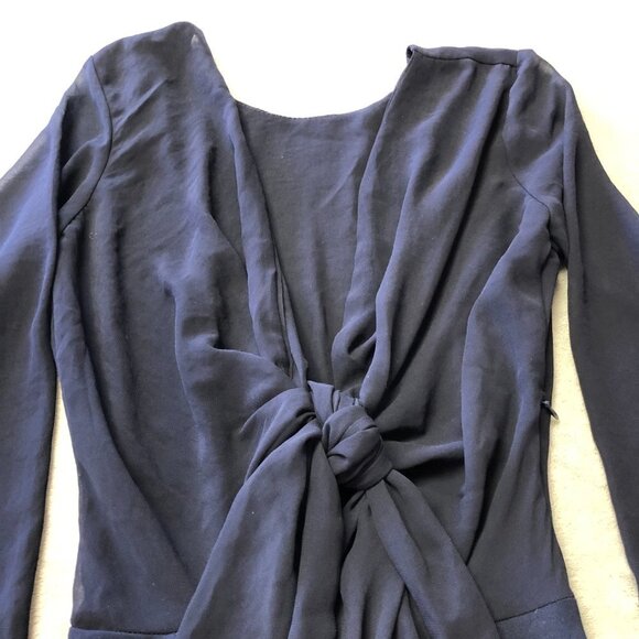 NWT Bec & Bridge Freya Drape Reversible Navy Dress - Picture 7 of 15